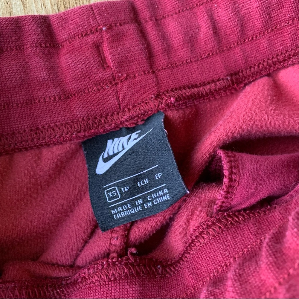Nike Burgundy Velour Jogger Pants - Picture 3 of 9